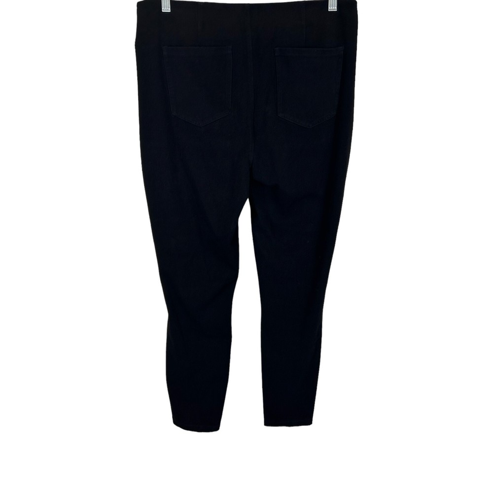 Encore By Idina Menzel Women's Petite Knit Denim Legging Black Wash Pxl Size View 2
